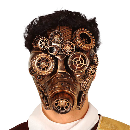 Steampunk Maske Gold