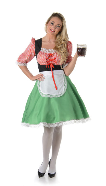 Dirndlkleid Oktoberfest Rot Grün