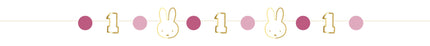 Miffy Girlande 1 Jahr Rosa 80cm