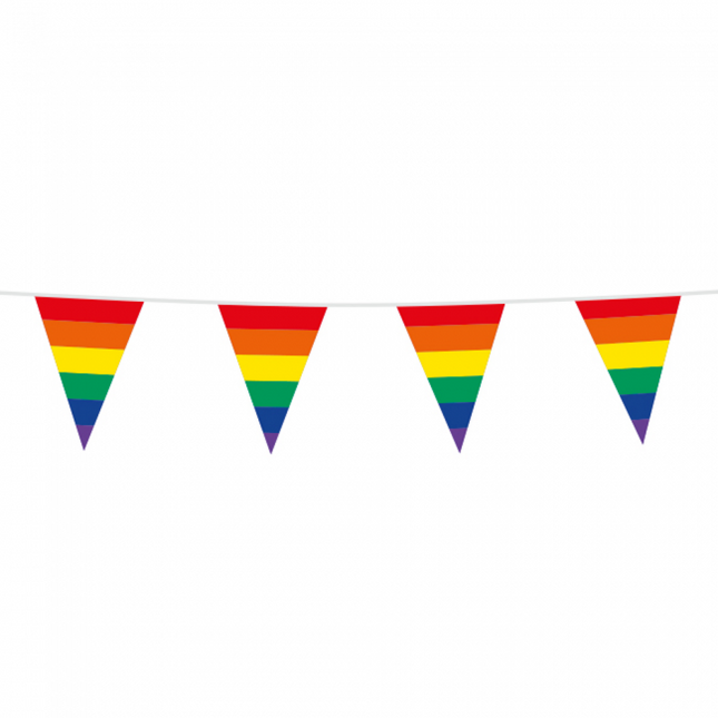 Regenbogen-Flaggenleine 10m