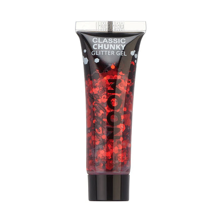 Moon Glitter Classic Chunky Glitter Gel Rot 12ml