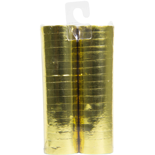 Gold Serpentinen Metallisch 4m 18 Ringe 2St