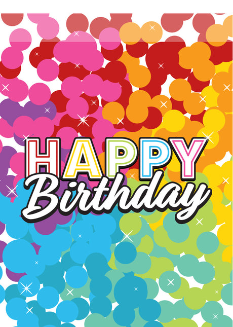 Happy Birthday Sharing Bags Regenbogen Konfetti 8pcs