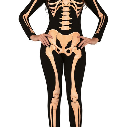 Skelett Halloween Kostüm Damen Jumpsuit