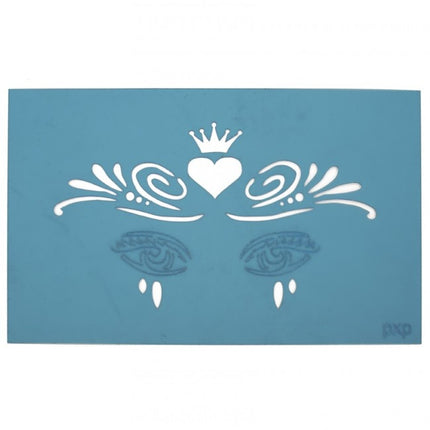 PXP Schmink Schablone Face Paint Herz mit Krone