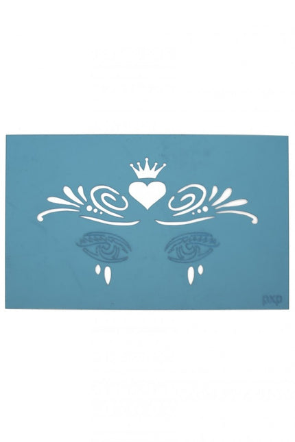 PXP Schmink Schablone Face Paint Herz mit Krone