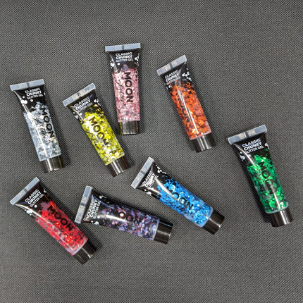 Moon Glitter Classic Chunky Glitter Gel Rot 12ml