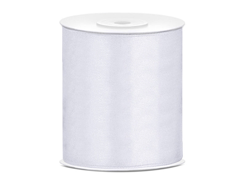 Satinband Weiß 100mm 25m