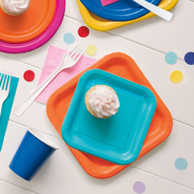 Teller Quadratisch Orange 23cm 14Stk