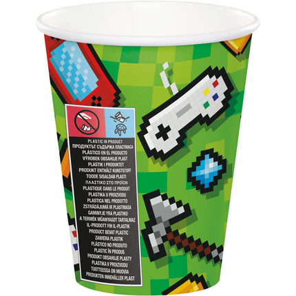 Gaming Party Becher 256ml 8 Stk