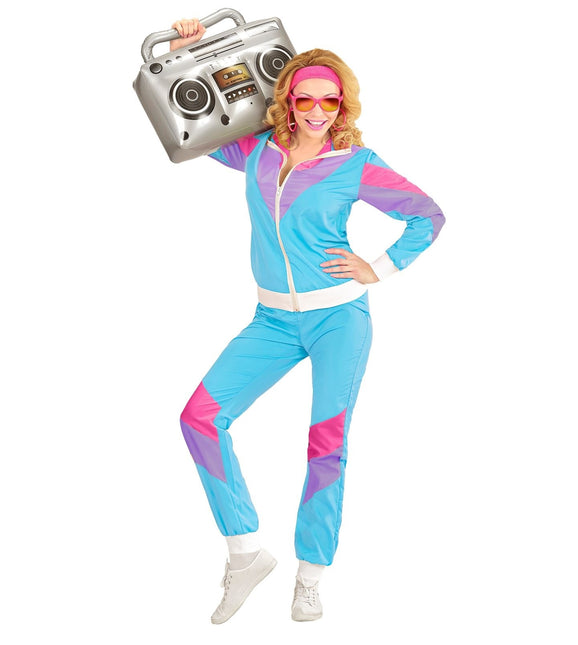 Neon 80S Trainingsanzug Fault Blue