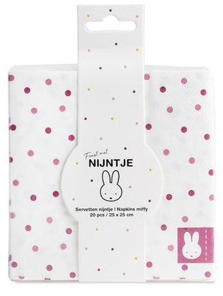 Miffy Servietten Hellrosa 25cm 20Stück