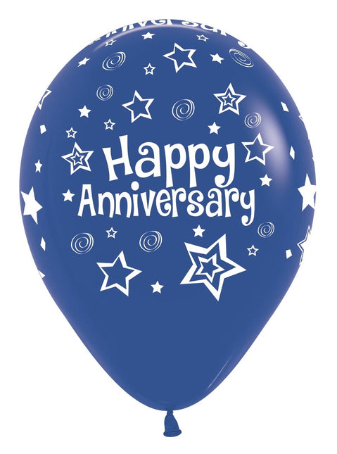 Ballons Happy Anniversary Mix 30cm 25Stk