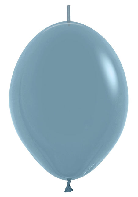 Ballons Pastell Dämmerungsblau 30cm 50Stk