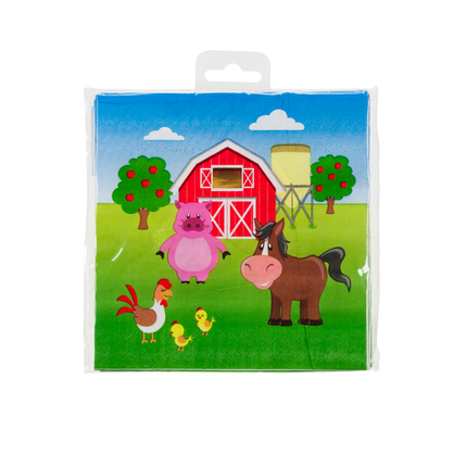 Bauernhof-Servietten 33cm 16Stück