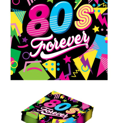 Neon 80S Servietten 33cm 12Stück