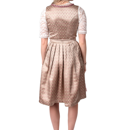 Gold Rosa Dirndl Kleid Oktoberfest Damen 2 Stück
