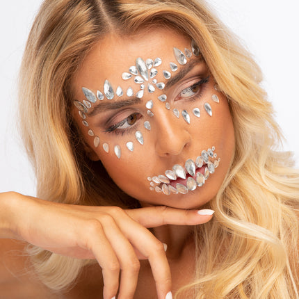 Moon Terror Halloween Gesichtsschmuck Zuckerschädel