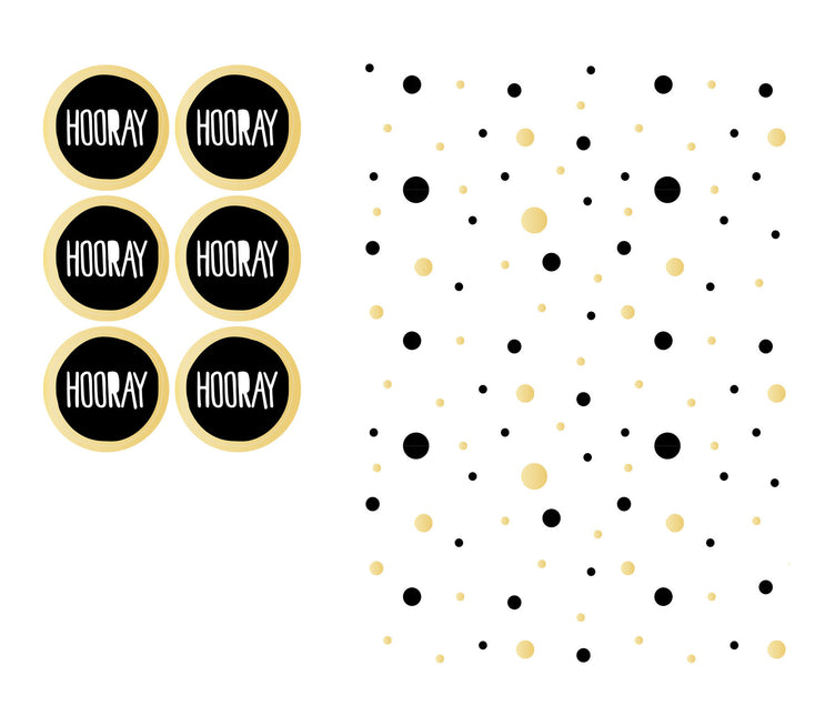 Partytüten Aufkleberbogen 18,5cm 6Stk