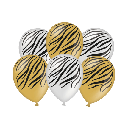 Luftballons Zebra 30cm 6Stück