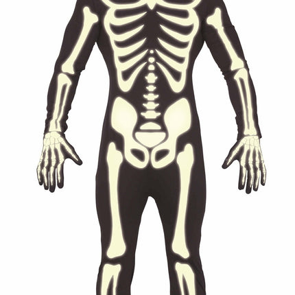 Skelett Halloween Kostüm Männer Schwarz L