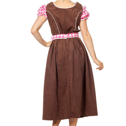 Rosa Dirndlkleid Oktoberfest Damen Lang