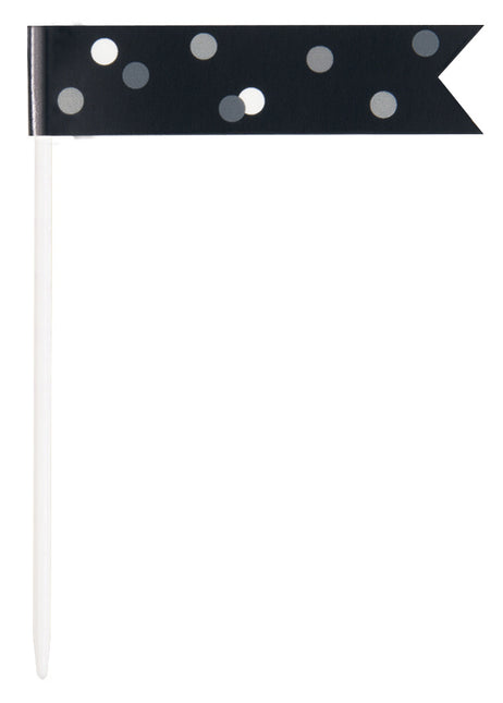 Geburtstag Prickers Schwarz 6Stk