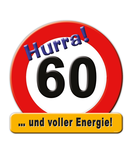 Türschild 60 Jahre 50cm