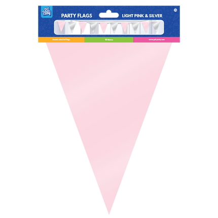 Rosa Silber Girlande Metallic 10m