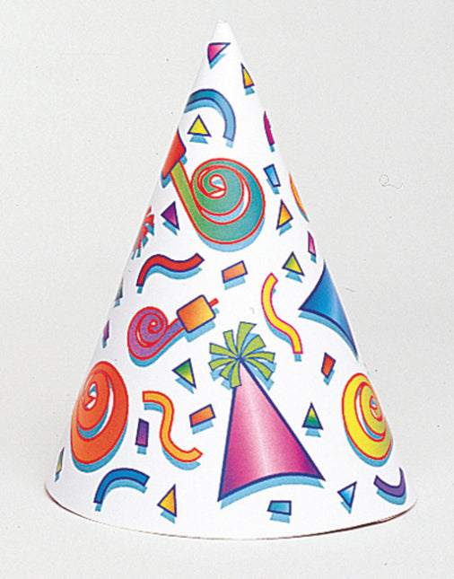 Partyhüte sortiert 25,6cm 8Stück