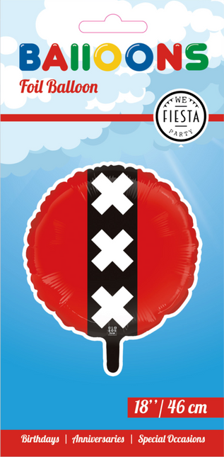 Amsterdam Helium Ballon Leer 45cm