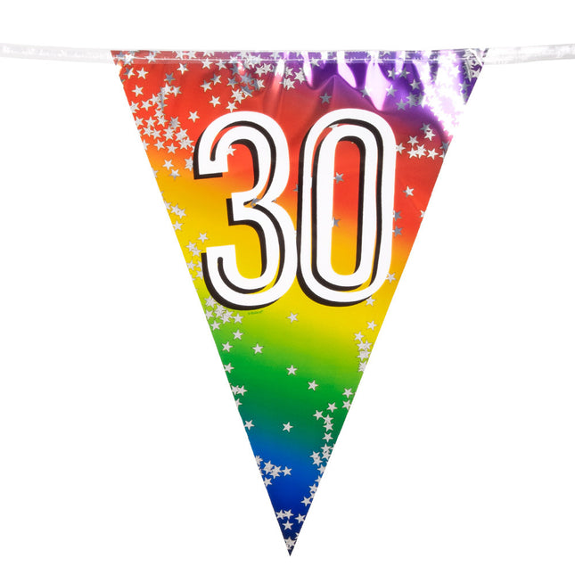 Regenbogengirlande 30 Jahre 6m