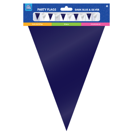 Blau Silber Girlande Metallic 10m