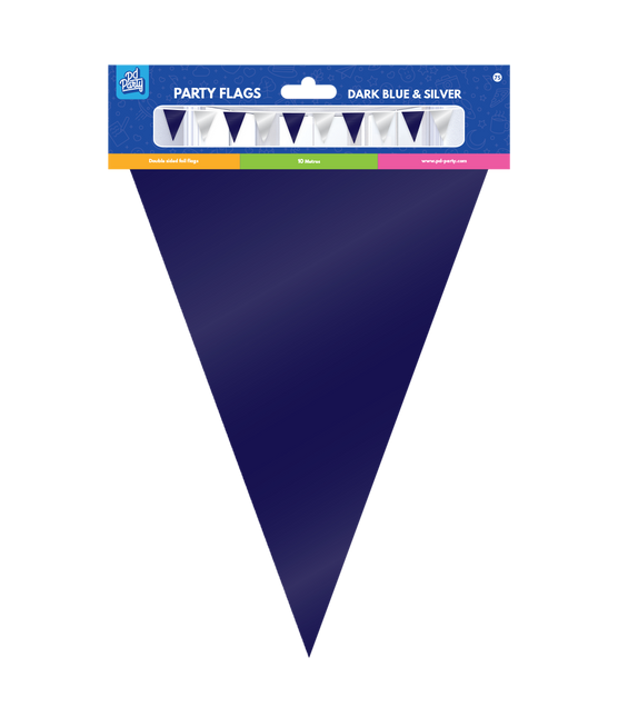 Blau Silber Girlande Metallic 10m