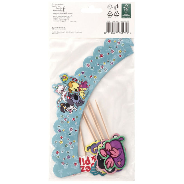Woezel En Pip Cupcake Toppers 6 Stck