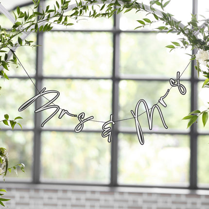 Girlande Herr& Frau 2m