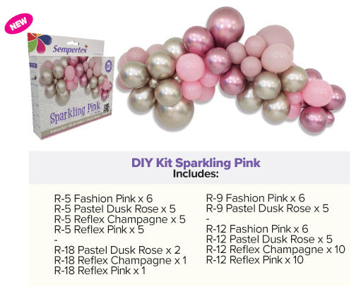 Ballons DIY Ballon Kit Sparkling Pink