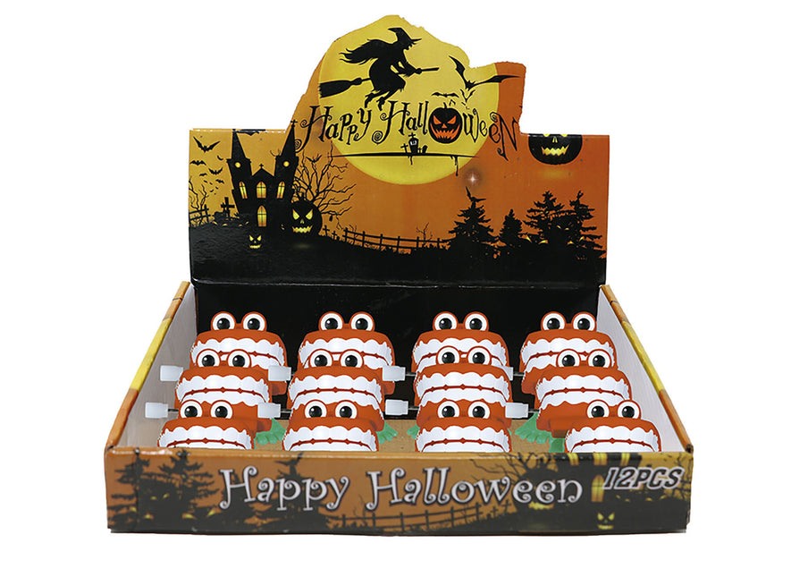 Halloween Wind-Up Gesicht 5cm 12Stk