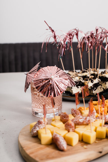 Rose Gold Cocktail Picks Parasol 10cm 10pcs