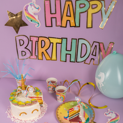 Alles Gute zum Geburtstag Letterslinger Einhorn 2.5m