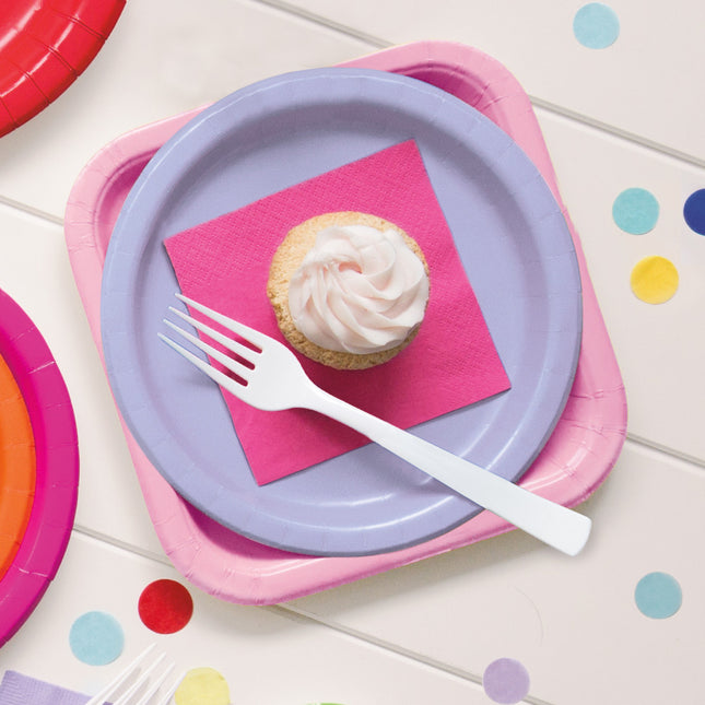 Teller Quadratisch Hellrosa 23cm 14Stk