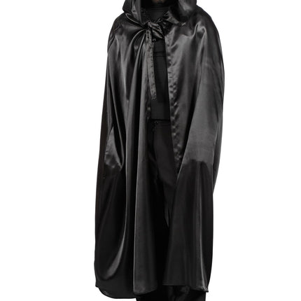 Schwarzes Cape Männer Satin
