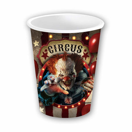 Halloween Becher Clown 240ml 6 Stk