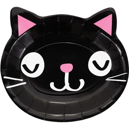 Bunte Partykatzen Teller 23cm 8Stück