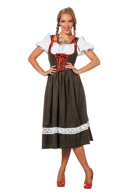 Dirndlkleid Oktoberfest Lang Grün