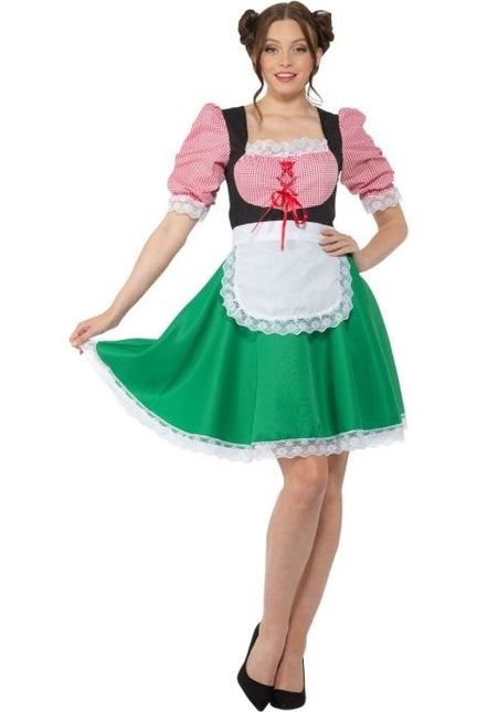 Dirndlkleid Oktoberfest Rot Grün