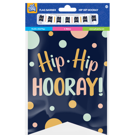 Fähnchen Hip Hip Hooray 6m