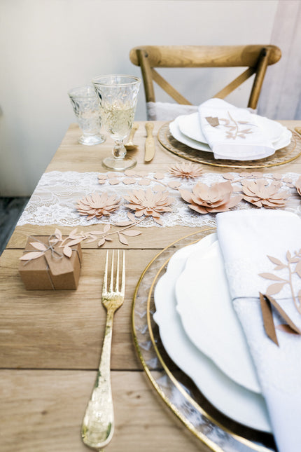 Papierblumen Rosa Pastell 3tlg