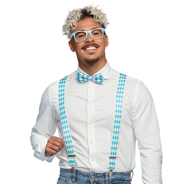 Weiß Blau Zubehörset 3 Stück