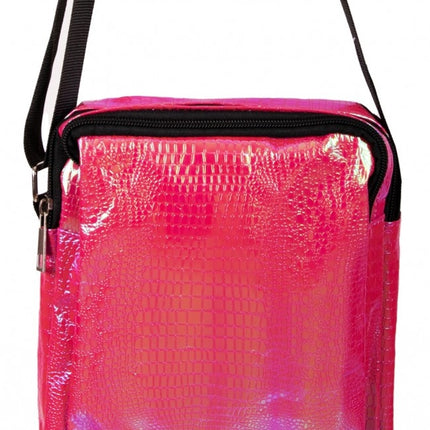 Handtasche Schlangenleder Druck Fuchsia